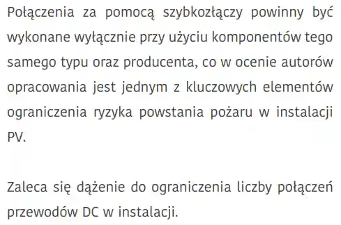 Bezpieczeństwo przeciwpożarowe instalacji PV